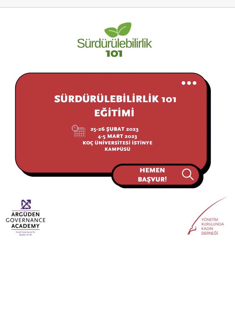 nayseodman's tweet photo. Sürdürülebilirlik alanında proje geliştirme yetkinliği kazanabileceğiniz, sorumluluk sahibi ve pozitif gençlerle buluşacağınız, bilge şirket yöneticileriyle tanışacağınız bir eğitime katılmak ister misiniz? @ykda_kadin @ArgudenAkd https://t.co/HHRwKZ6SF9 https://t.co/p73d8h3Q4Z