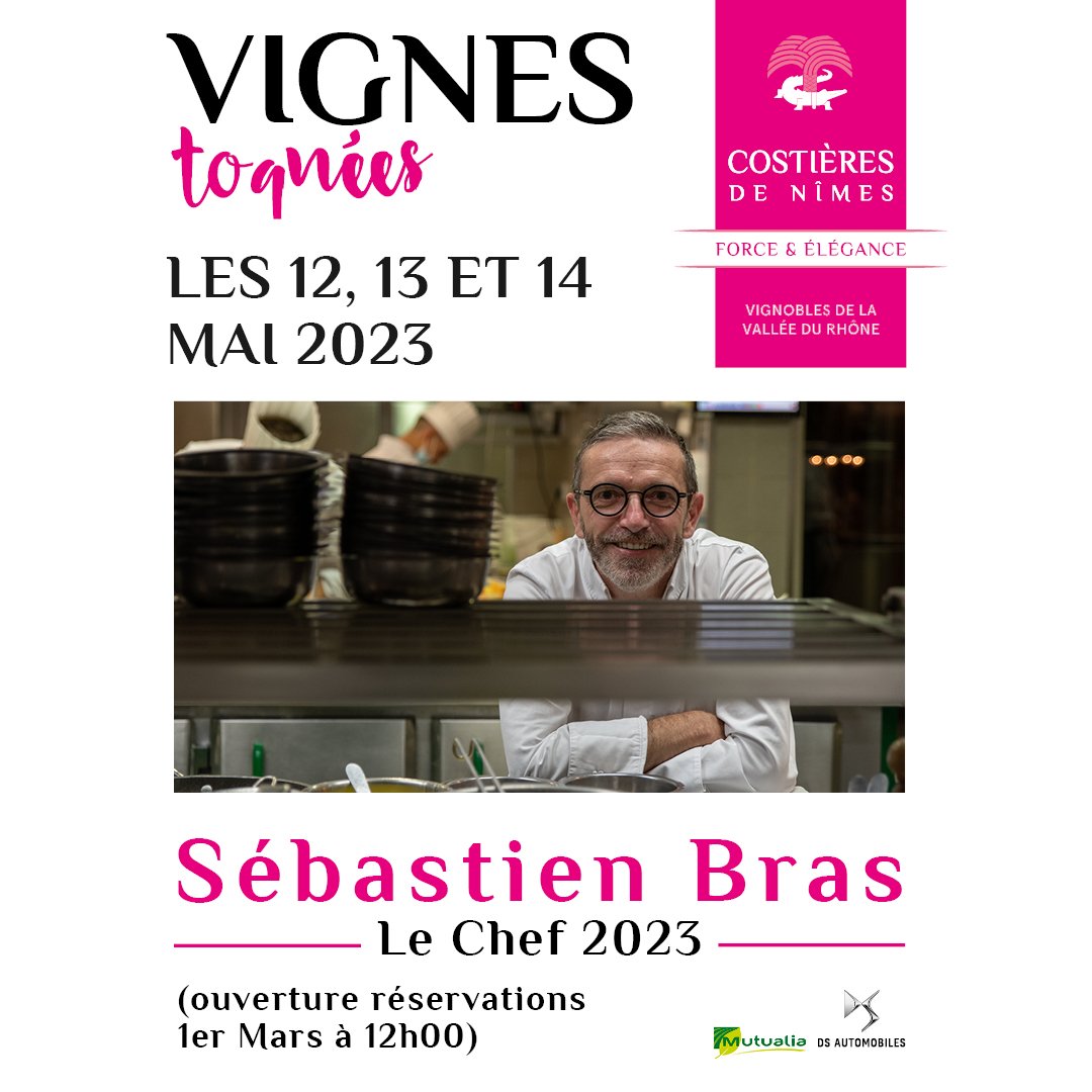 Sebastien BRAS, chef de Vignes Toquées 2023 !
A 1 mois du début des résas en ligne (1er Mars 12h00) nous avons souhaité vous annoncer sans un certain plaisir et une vraie fierté le nom du chef de notre 13ème édition. Et quel nom, de renom, de la gastronomie française et mondiale!