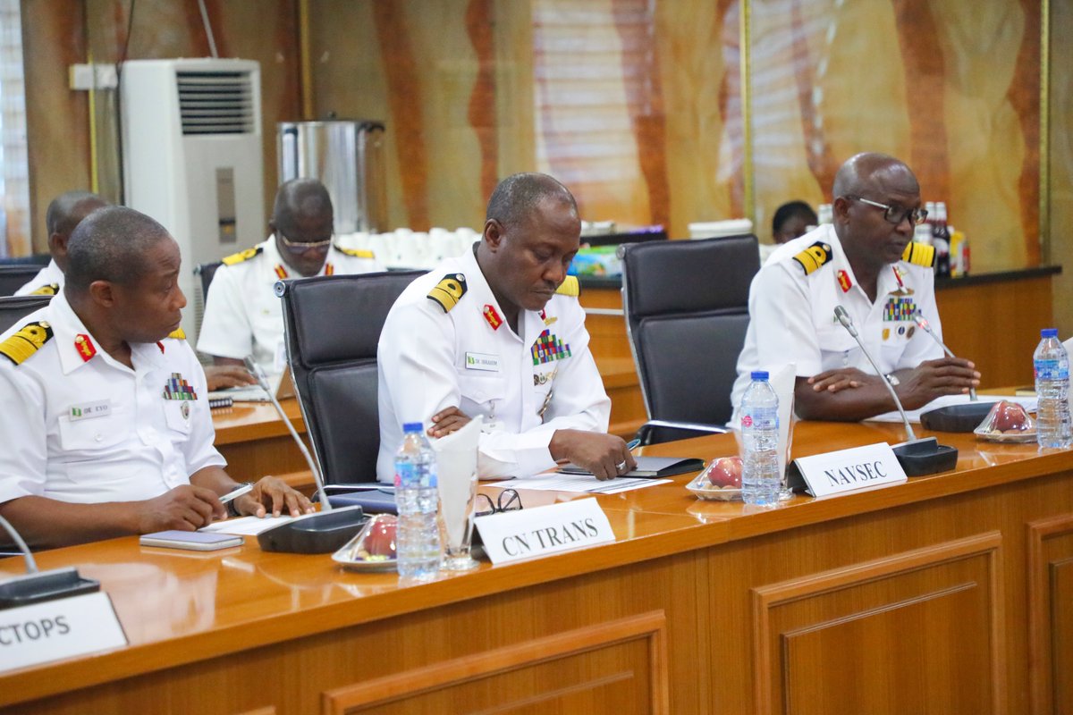 NigerianNavy's tweet photo. VISIT TO NAVAL HEADQUARTERS BY THE HOUSE OF REPRESENTATIVES ADHOC COMMITTEE ON THE VOLUME OF FUEL CONSUMED DAILY IN THE COUNTRY, LED BY THE CHAIRMAN, HON. ABDULKADIR SA’AD ABDULLAHI  ON WEDNESDAY 1 FEBRUARY 2023
#onwardtogether https://t.co/xuqYwaowsC