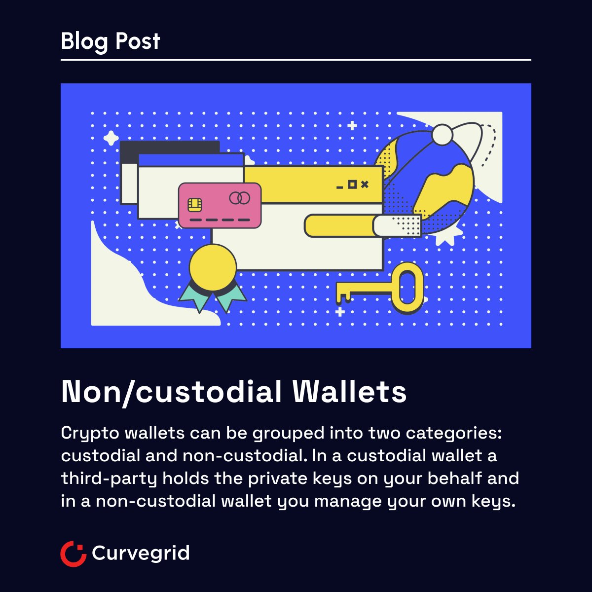 curvegridinc's tweet image. Want to keep your crypto safe? Learn the pros and cons of custodial and non-custodial wallets in our latest blog post!

Link to the article here: 
buff.ly/3jkIJo6

#crypto #wallet #Curvegrid #blockchain #security
