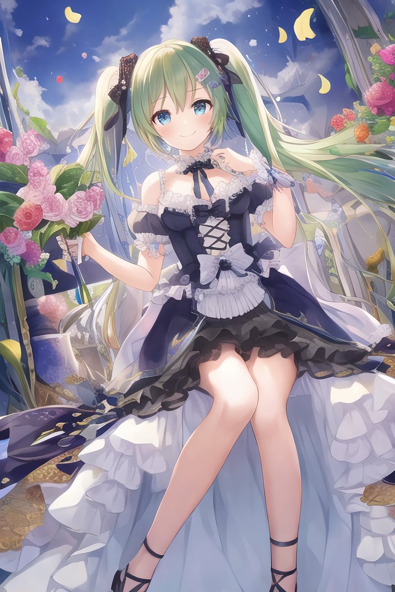 #ツインテールの日 
 #ツインテールの日2023
#初音ミク 
#AIart 