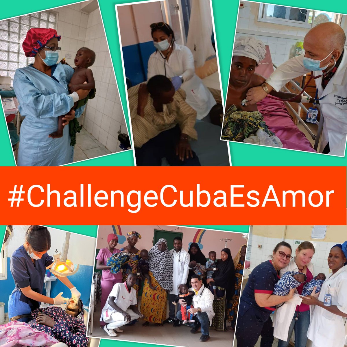 #ChallengeCubaEsAmor
"Amor es delicadeza, esperanza fina, merecimiento, y respeto". MARTÍ 
La BmcGambia trabaja con amor, respeto y sobrada dedicación, el pueblo gambiano lo merece y lo agradece. 
#AmoMiPatria
#AmoACuba
<a href="/Colaboracionqba/">Unidad Central de Cooperación Médica 🇨🇺</a>
<a href="/TaniaMCruzHdez/">Dra.Tania Margarita Cruz Hernández</a>
<a href="/Gonzalesapino/">Gonzales Pino Iliana</a>