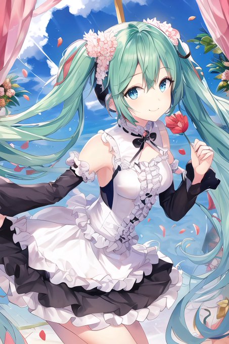 #ツインテールの日 
 #ツインテールの日2023
#初音ミク 
#AIart 