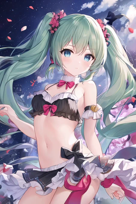 #ツインテールの日 
 #ツインテールの日2023
#初音ミク 
#AIart 