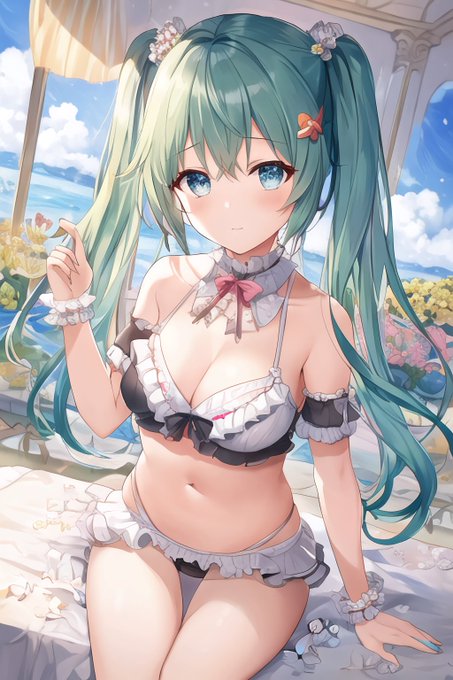 #ツインテールの日 
 #ツインテールの日2023
#初音ミク 
#AIart 