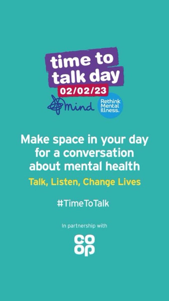 Today is #TimeToTalkDay. If you do nothing else today, give someone a listening ear and the space to talk about their mental health. It could be in the park, over a cup of tea at our local Dementia Hub.
You’d be making a huge difference in someone’s life.
#TimeToTalk Pls RT 🙏