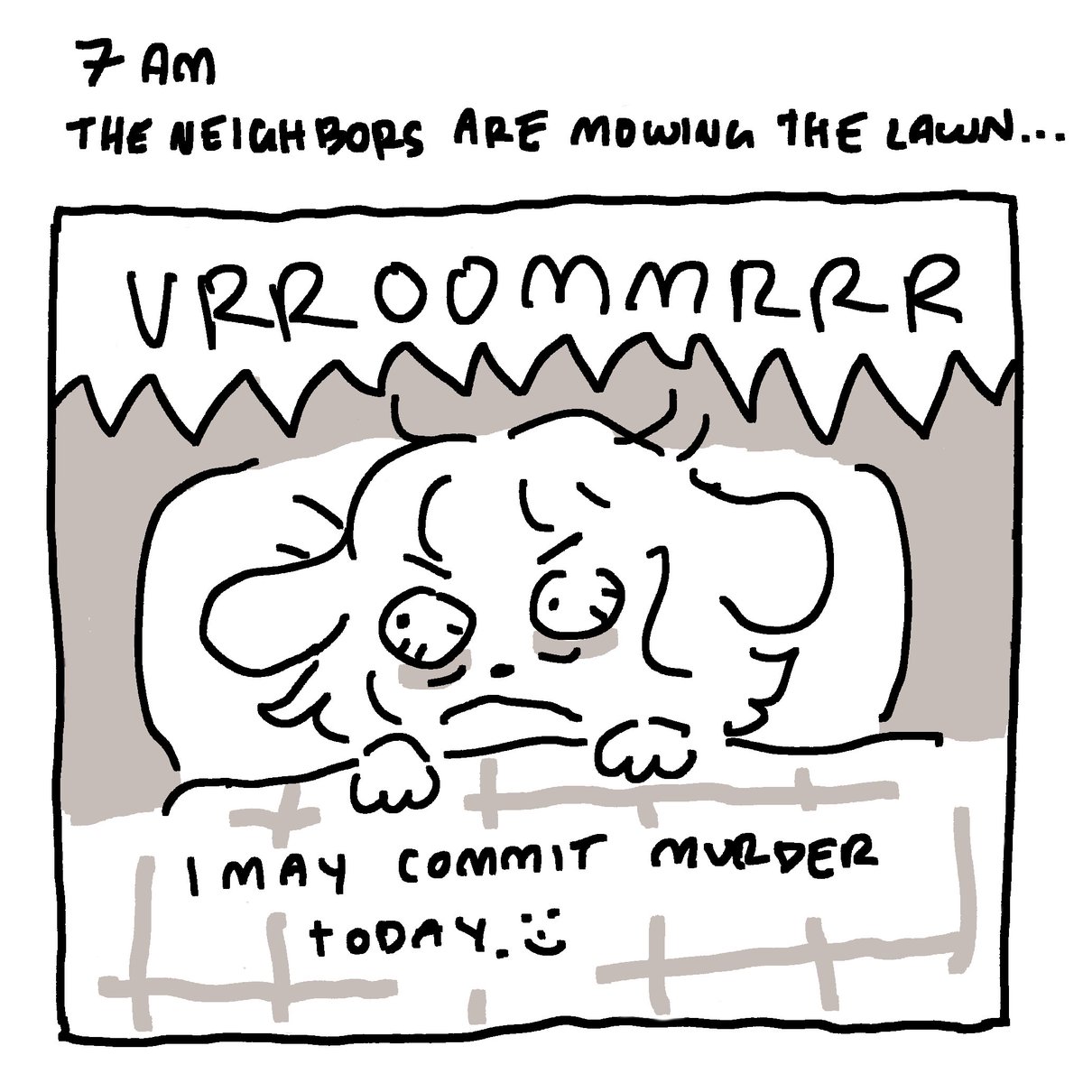 I hate being woken up early : ) #hourlycomicsday 