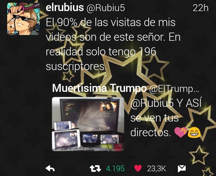 ElTrumpOmg's tweet photo. @FapParaMoarr Pues muchos me conocen como Trumpeta desde 2017 cuando el Rubius se tiñó por primera vez y crearon el OmgSquad, aunque en el fandom estuve desde la época de los quilombos con EROAM. Pero la verdad me gustaría estar en el grupito y conocer gente nueva ❤️ https://t.co/zufmXVyIyi