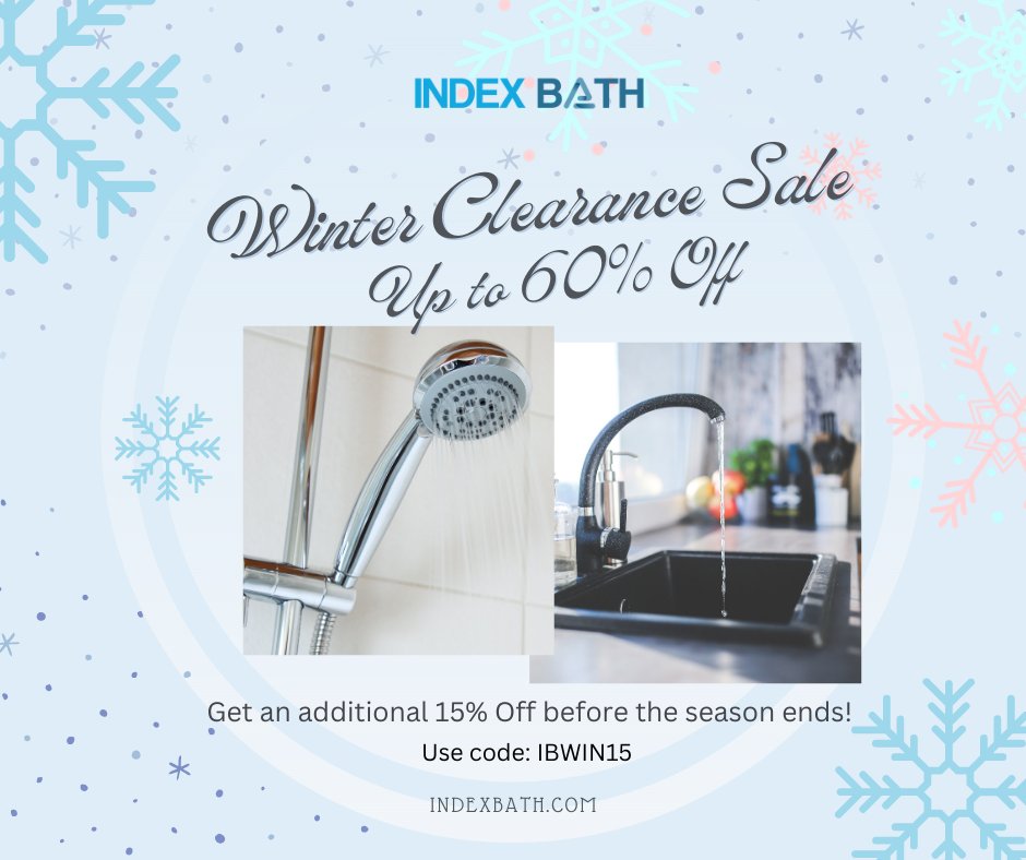 BathIndex's tweet photo. Stay cozy and save during our Winter Bathroom Clearance Sale! Upgrade your bathroom with up to 60% off on all bathroom accessories.
Check out our bathroom accessories @BathIndex
#winterclearancesale #WinterSale #bathroomsupply #bathroomaccessories #bathroomaid https://t.co/GkIsFf9iXZ