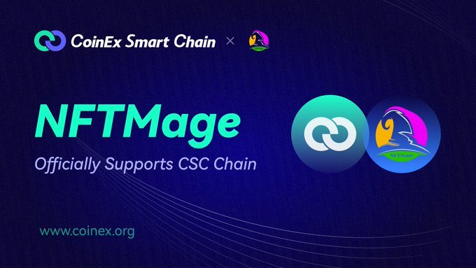RobViaBTC's tweet photo. 🚀 #CoinExSmartChain is officially supported by #NFTMage.

NFTMage is a #NFT tool that can create NFT and smart contracts, and also a Dapp Maker where developers can build easy with NFT.

Explorer now 👉 https://t.co/1EWrK96wTy

#CoinEx #CSC #NFT #Crypto #CSC https://t.co/G1fmqxZ4wU