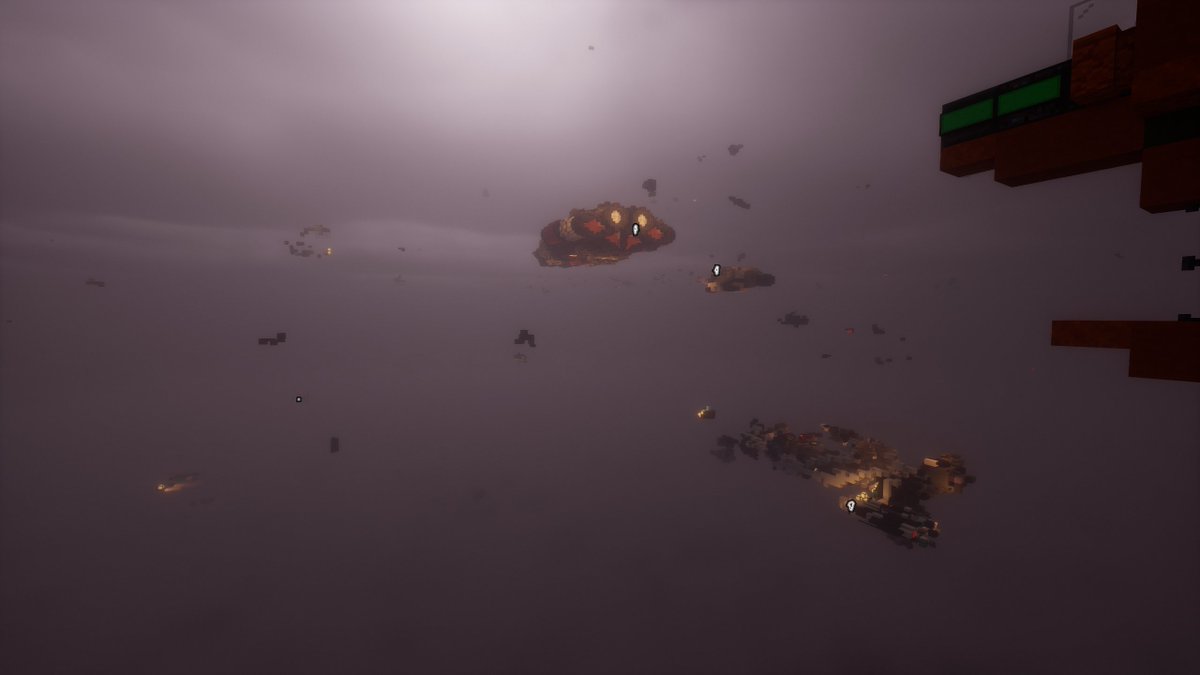 HorizonsEndJ's tweet photo. Earlier today there was a big firefight on Aret's low orbit, I got there when scavengers had already secured the space and where busy cleaning up but one can only imagine the battle that happened moments before.
#Minecraft #scifi https://t.co/fxwcyQYL9F