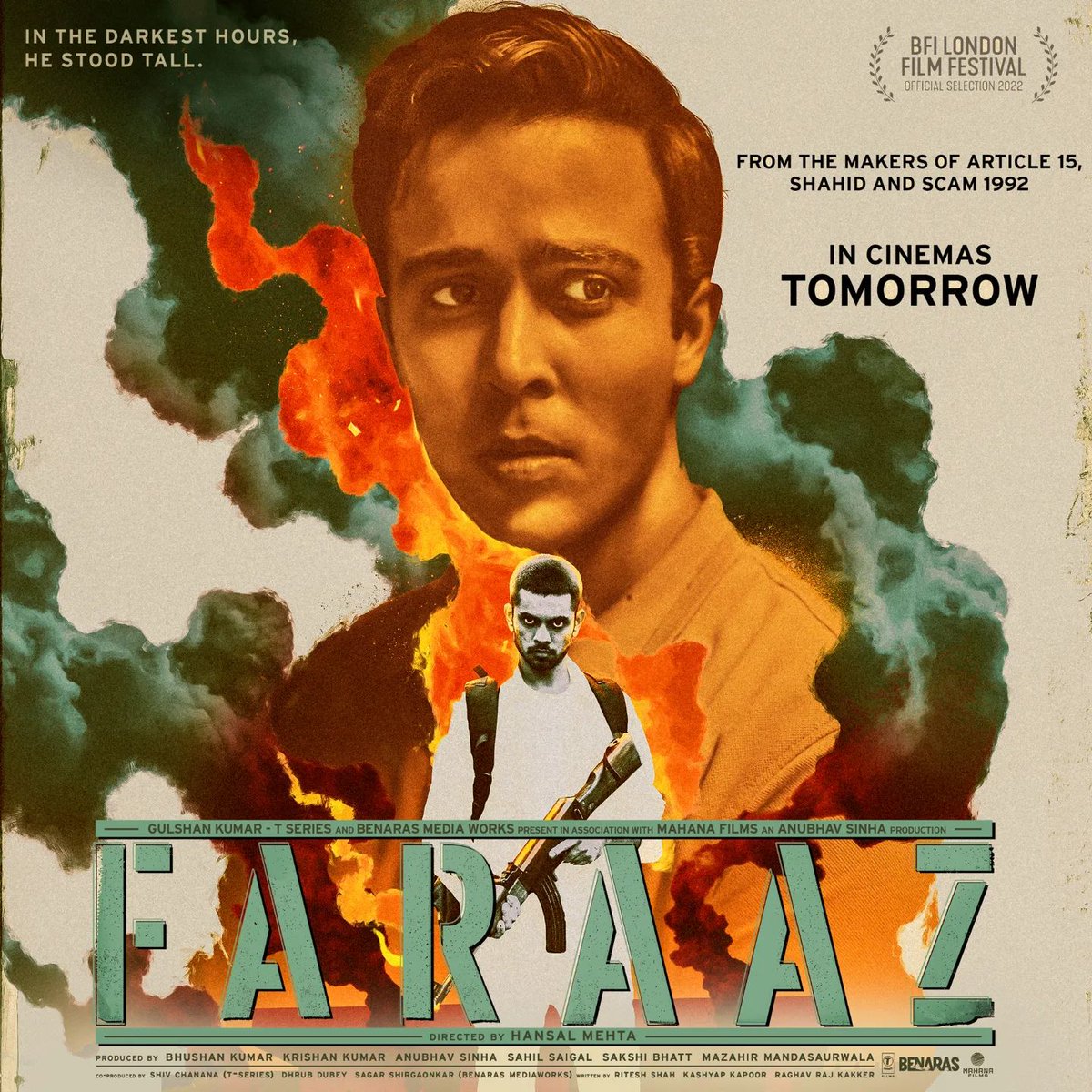 Upcoming Bollywood Film 
'Faraaz' Releasing From Tomorrow In Your Nearest Cinemas 🎬🎬

@mehtahansal @anubhavsinha #BhushanKumar #krishankumar #sahilsaigal @sakshib8 @mazahirm #Dhrubdubey 
#Sagarshirgaonkar