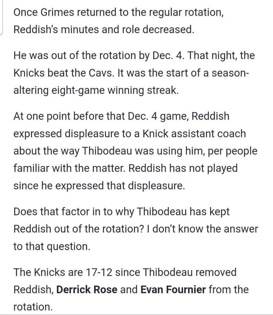 raw_chili's tweet photo. Ian Begley on possibly why Cam Reddish has been benched 
 
https://t.co/u64gsUBs3P
 
#Basketball #Knicks #NationalBasketballAssociation #NBA #NBAEasternConference #NBAEasternConferenceAtlanticDivision #NewYork #NewYorkCity #NewYorkKnicks https://t.co/cF7R2EZrtx