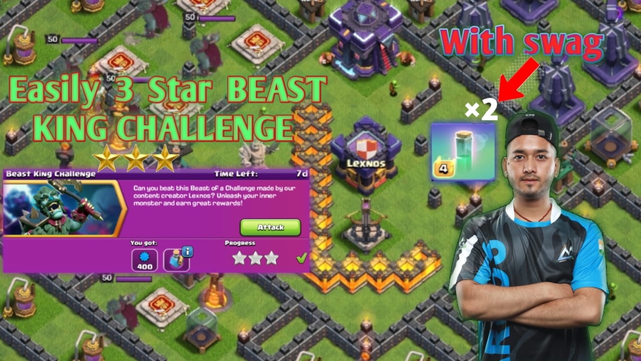 Easily 3 Star Beast King Challenge in Clash of Clans