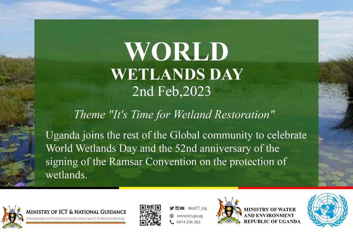 Besides having 12 such sites, Uganda has also put in place management plans for wetlands and is engaged in massive public awareness.
This year's global theme is 'It is time for wetland restoration'.
#WetlandsDay