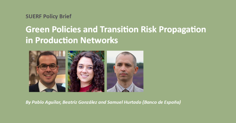 suerf_org's tweet photo. #SUERFpolicybrief “Green Policies and Transition Risk Propagation in Production Networks” by Pablo Aguilar, Beatriz González, and Samuel Hurtado, @BancoDeEspana

#ClimateChange #GreenPolicies #CarbonTax #InputOutputMatrix