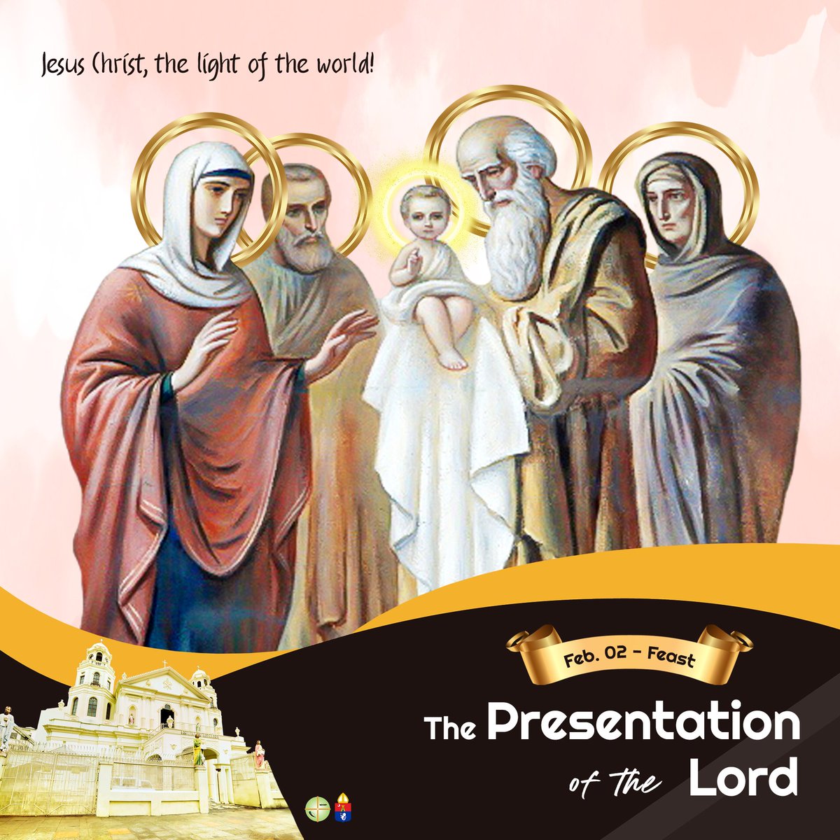 THE PRESENTATION OF THE LORD
02 February; Feast
World Day of Consecrated and Religious Life

“Jesus Christ, The Light of the World”

#PresentationOfTheLord #Presentation #TheEncounter #HolyFamily  #QuiapoChurch #SimbahanNgQuiapo #Catholic #MinorBasilicaOfTheBlackNazarene