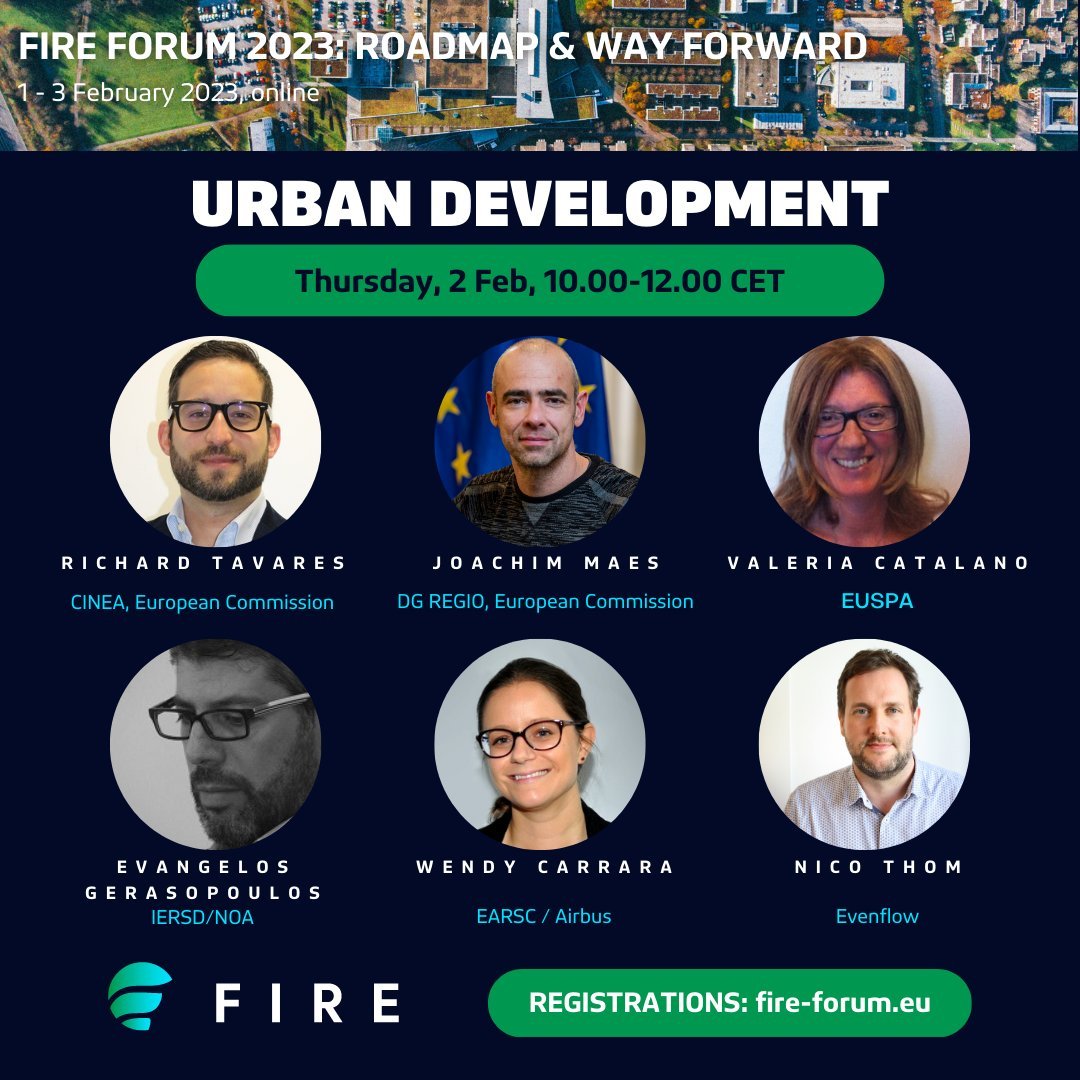 🚀‼️ Attention all #EO enthusiasts! Get ready for an exciting morning at the @FIRE_ForumEU, where we will dive into the world of #urbandevelopment. Join our panelists from @cinea_eu @EUinmyRegion @EU4Space @AirbusSpace @evenflow_eu @ApcgNoa Register at➡️ share.hsforms.com/1wMCAC8TrR9-uV…