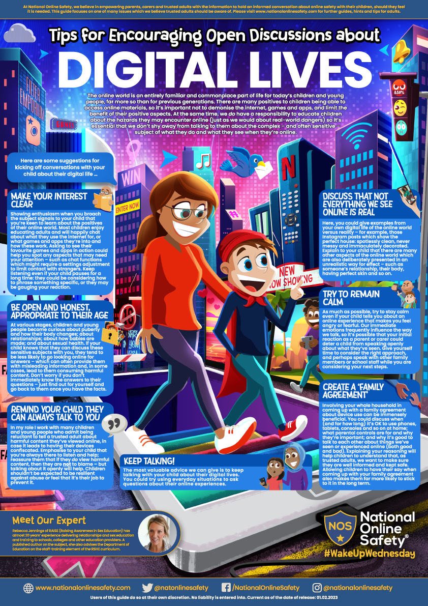 EvolveAcademyUK's tweet photo. #SaferInternetDay is fast approaching! 📅🛡 In support of next week’s event, we’ve produced a special #OnlineSafety guide – with tips on how simply chatting to your child about their digital life can help them avoid #OnlineSafety threats 👨‍👩‍👧‍👦 https://t.co/RrQ2LGrxeu