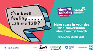 EL_Works's tweet photo. Make space in your day to have a conversation about mental health. Awareness about mental health is so important so it can be normalised and people can find the support they need. #SeeMe #TimeToTalk https://t.co/2hUXIaS8bT