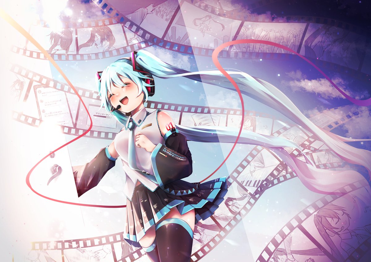 初音ミク 「#ツインテールの日  ミクちゃん再掲です 」|透霞はる汰のイラスト