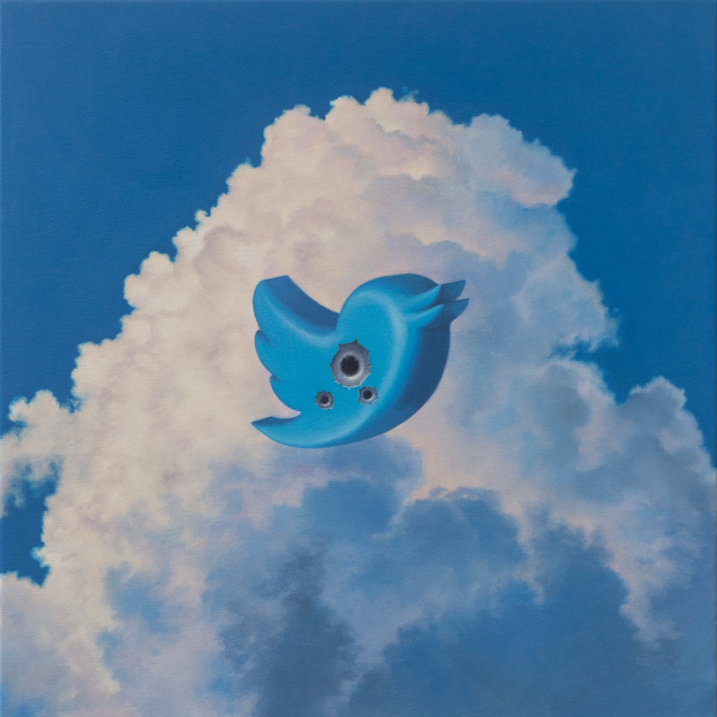 MatthewQuick's tweet image. I've been writing detailed descriptions of the thought process behind my paintings. 

But the events of the past 5 months pretty much explain this one, don't they?

Social Graces 1