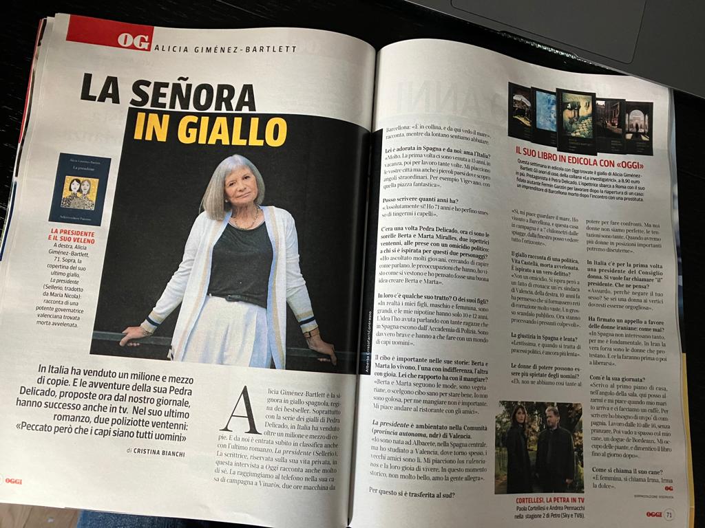 "Alicia Gimènez #Bartlett è la signora in giallo spagnola, regina dei bestseller". <a href="/CristinBianchi/">Cristina Bianchi</a> su <a href="/oggisettimanale/">OggiSettimanale</a> l'ha intervistata in occasione del suo nuovo romanzo #LaPresidente. 
📌sellerio.it/it/catalogo/Pr…