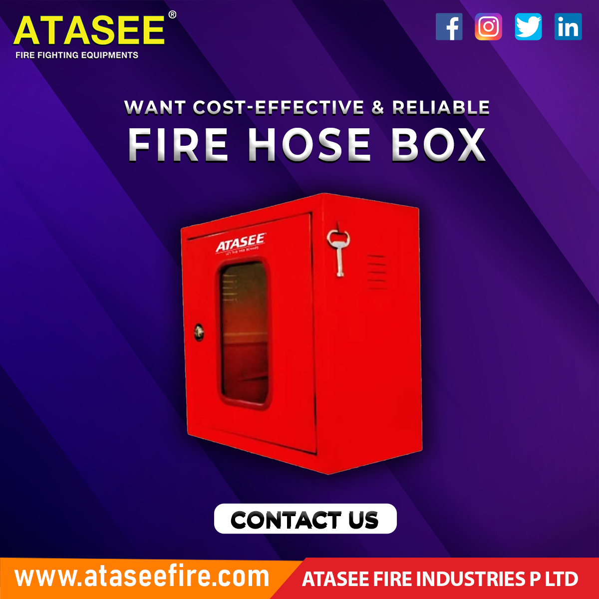 Cabinets are used to store the firefighting equipment like Fire Hoses, Fire Extinguishers, Fire Hose Reels, Branch Pipes etc. These cabinets provide best protection from the environmental damage to the fire equipment.
 #firefighting #firefighting #firefightingsystem