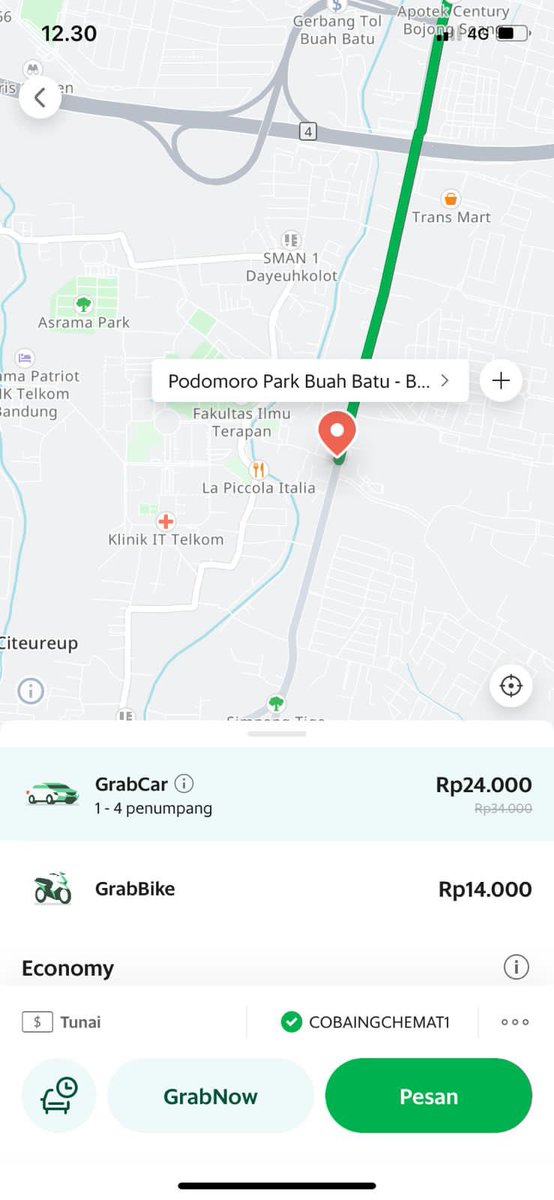 tudey tuh grab masih diskon ampe 10ribu!!!
kalian gausah ribet masukin kode promo diskonnya because langsung kepotong
comeon guys pesen Grabcar/GrabBike selama promo masih ada yuuuk
#GrabDiskon10rb