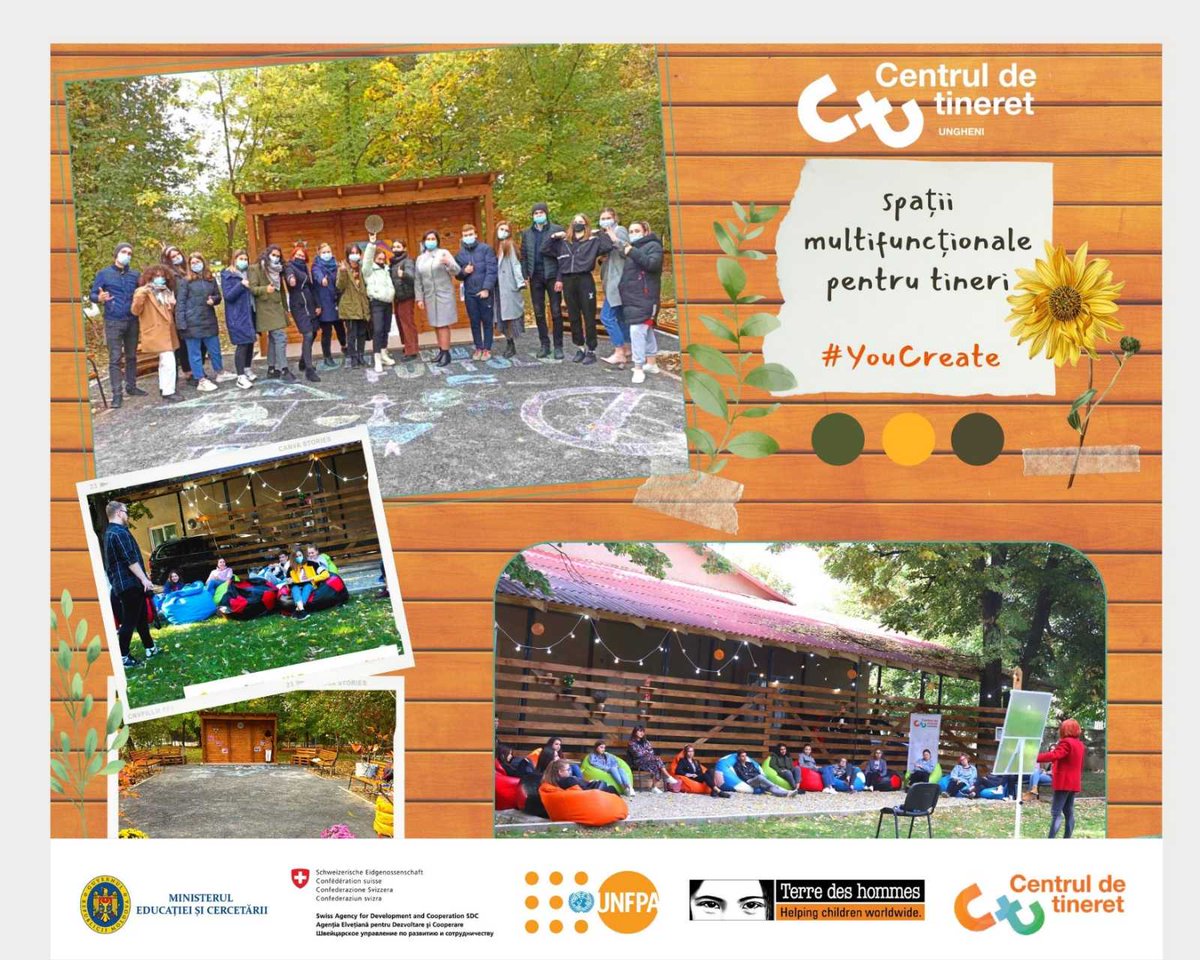 UNFPAMoldova's tweet image. Excellent results of #YouCreate program in 2022:
➡️13 indoor youth friendly spaces
➡️10 outdoor areas
➡️9 youth development initiatives
All set-up by local youth teams &amp;amp; community leaders, boosting civic engagement &amp;amp; participation!🤝@UNFPA @SwissDevCoop @GuvernulRMD @TdhEurope
