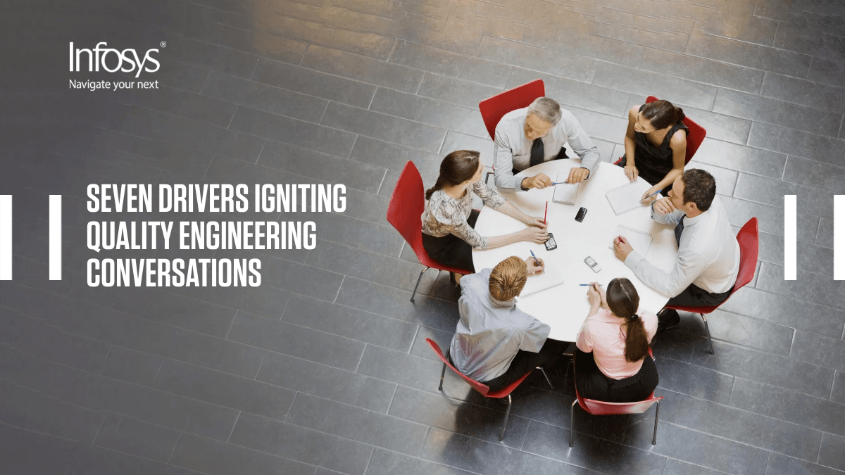 Infosys's tweet photo. The need of outcome driven #qualityengineering strategy is every technology leader’s goal. In this blog, @niranvs, shares his thoughts on the rising prominence of quality engineering in 2023. https://t.co/WaK1mScQS3 #Infytesting #Driversforchange https://t.co/PCjVFG6SOT
