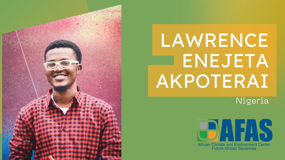Get to know Lawrence Enejeta Akpoterai @akpoterai from #Nigeria 🇳🇬! He is a Master's student in the AFAS Graduate Master's Programme. Learn more about her research and watch the interview here 
▶️ bit.ly/Akpoterai 
@uonbi #protectafricansavanna
