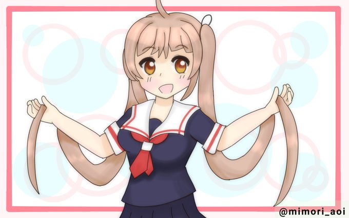 ツインテの日ということで、過去絵ですが #ツインテールの日 