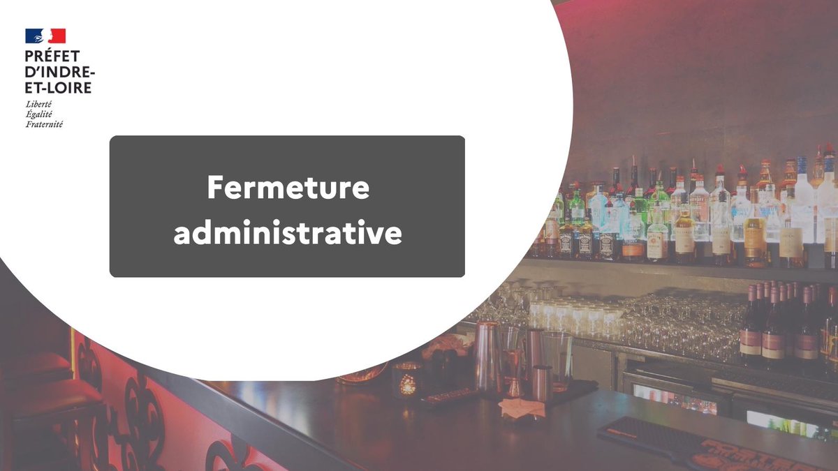 🔴Fermeture administrative par <a href="/Prefet37/">Préfet d'Indre-et-Loire</a> 
du bar "Le Balzac", à #Tours
❌Constat : trafics de stupéfiants
🗓Sanction administrative : fermeture d'1⃣ mois