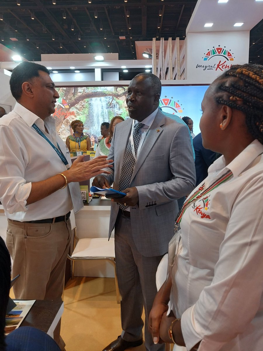 magicalkenya's tweet image. KENYA IN OTM : Earlier today, Kenya's High Commissioner to India Ambassador Willy Bett joined the Kenyan travel trade markerting tourism at the Outbound Travel Mart (OTM),Mumbai India. Kenya hopes to increase arrivals from the market #magicalkenya #RediscoverTheMagic