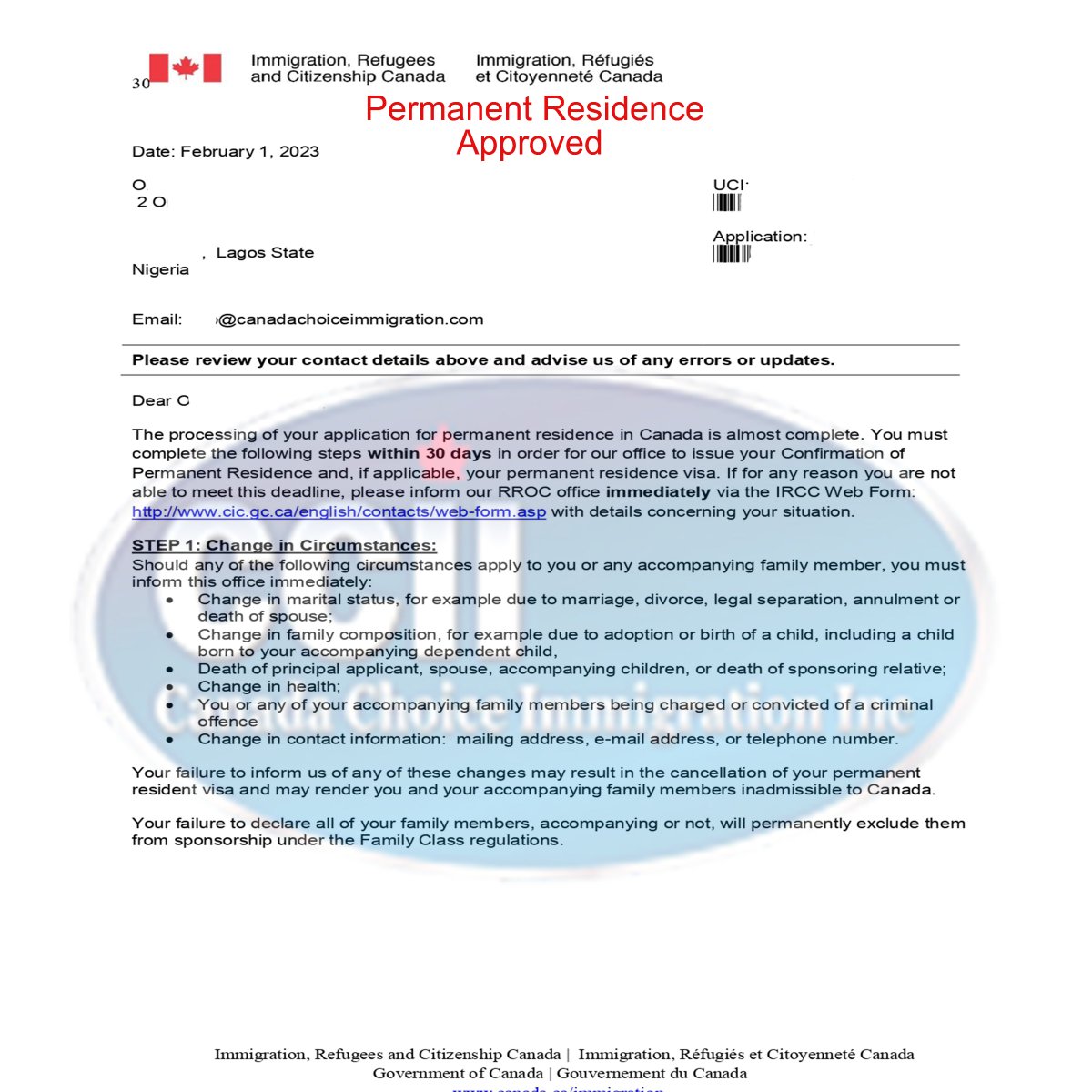 What a way to start a new month.. CONGRATULATIONS!!! to our client

You too can get it.. Start now .

#canada🇨🇦 #canadapermanentresidence #pnp #visaapproval #canadachoiceimmigrationinc #canadachoiceimmigrationinc