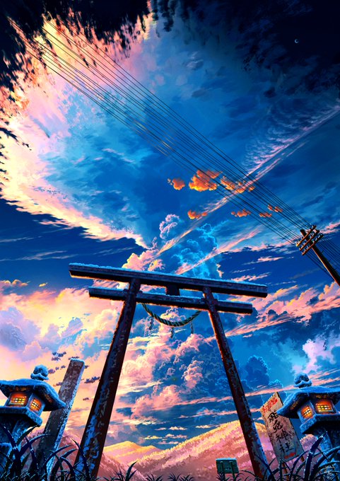 「grass utility pole」 illustration images(Latest)｜3pages