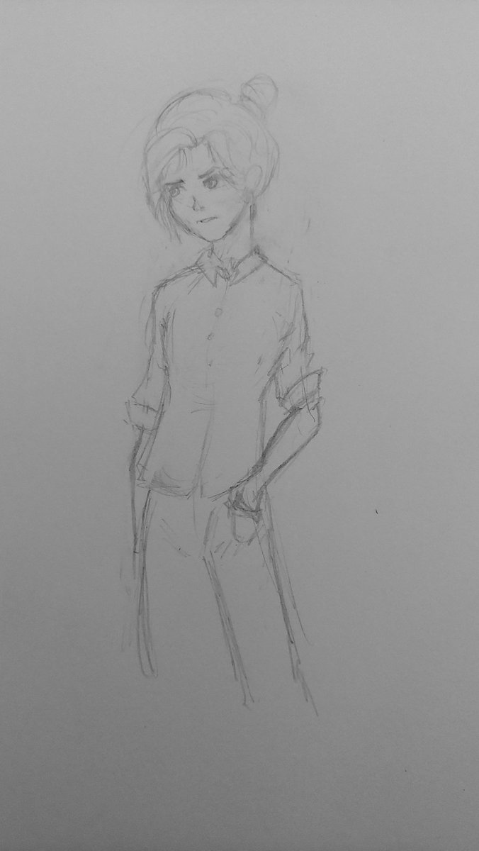writingdisaster's tweet photo. @GhoulGaoler is doing commissions! He updated Adrian Shin-Ward from the Disasters Walking series. I so love this sketch.... His hair is on point. https://t.co/p5kAbsEKoT
