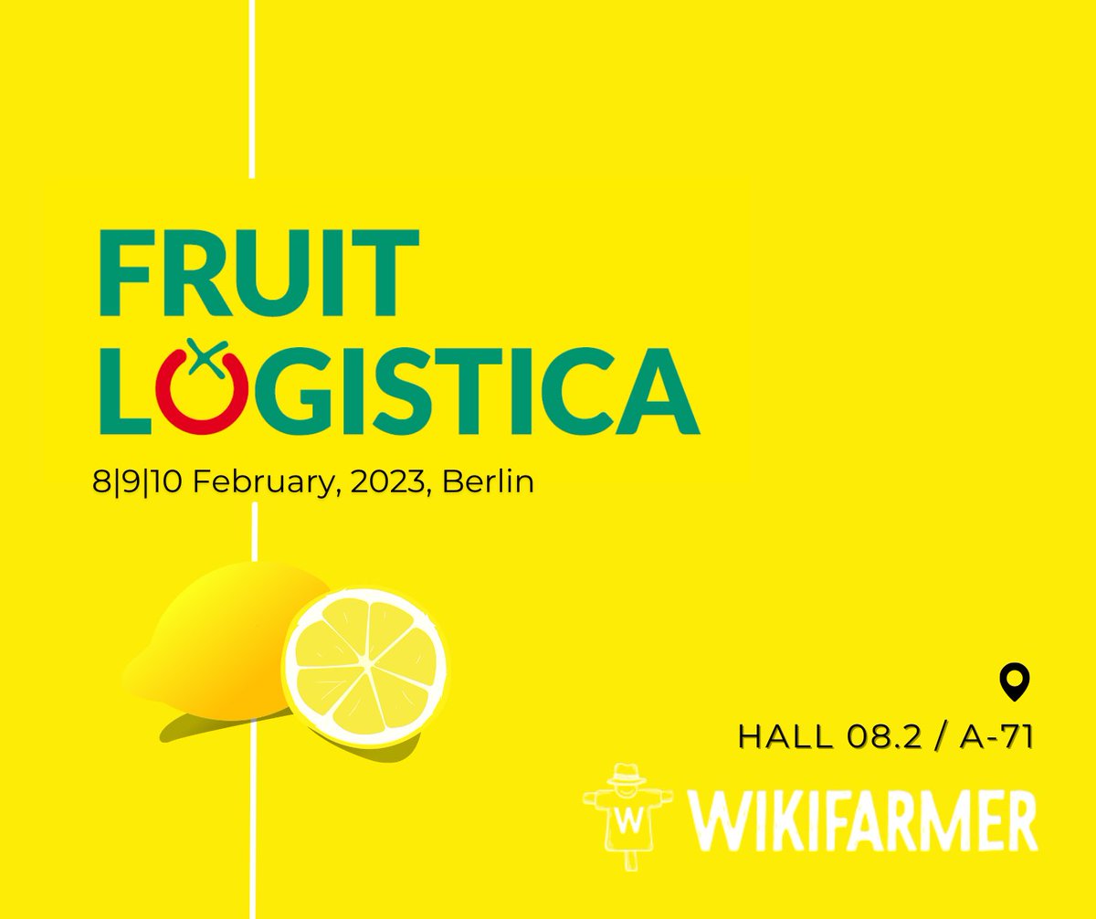 Wikifarmer Official (@wikifarmer_com) on Twitter photo Officially one week away from <a href="/FRUITLOGISTICA/">Messe Berlin</a> 🍊 Wikifarmer is an #exhibitor at hall 08.2 / A-71, taking place in #Berlin 8-10 February 2022.
#fruitlogistica2023 #fruitsandvegetables #wikifarmer #b2b #b2bsales #marketplace #agriculture #exhibition2023 #business #startup Officially one week away from <a href="/FRUITLOGISTICA/">Messe Berlin</a> 🍊 Wikifarmer is an #exhibitor at hall 08.2 / A-71, taking place in #Berlin 8-10 February 2022.
#fruitlogistica2023 #fruitsandvegetables #wikifarmer #b2b #b2bsales #marketplace #agriculture #exhibition2023 #business #startup