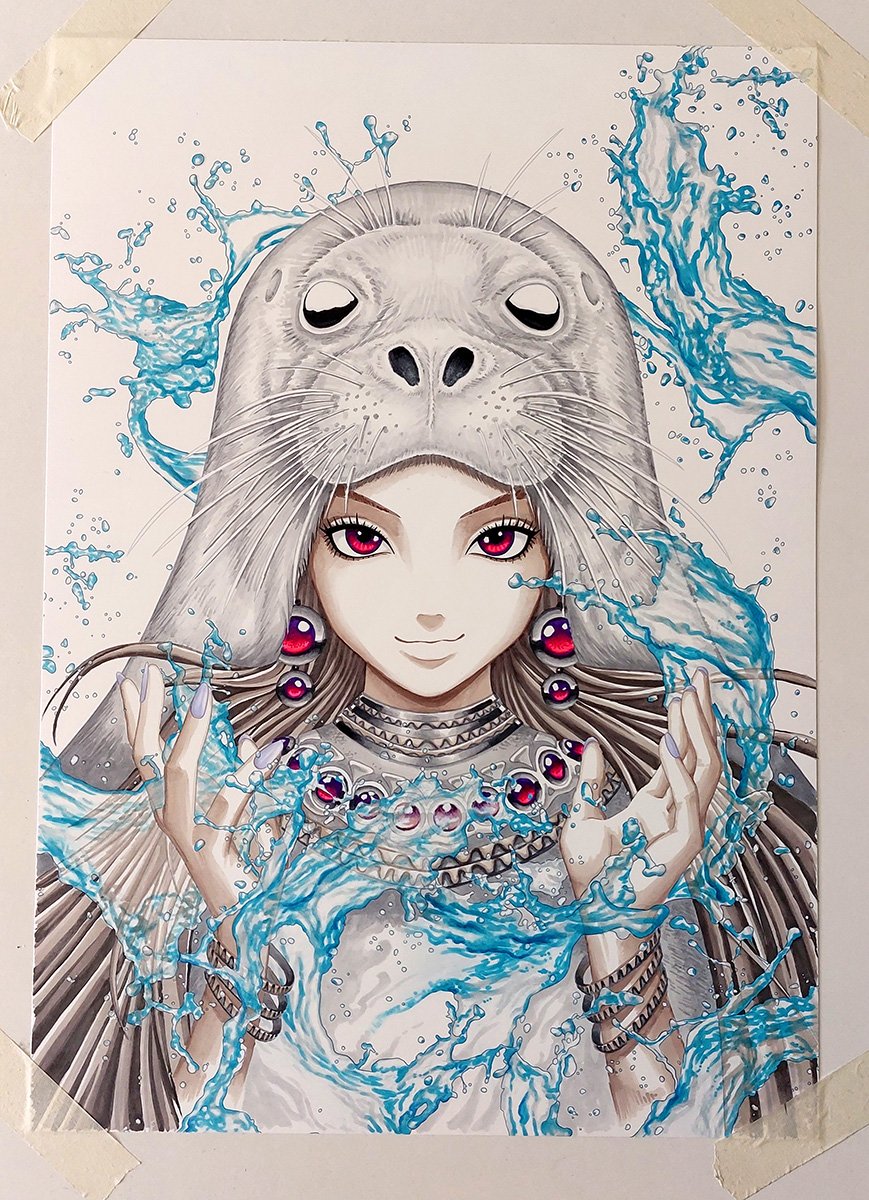 BenKrefta's tweet photo. Finished :)
#selkie #sealgirl #animeart #drawing #markerart https://t.co/AFVn0Qtrzh