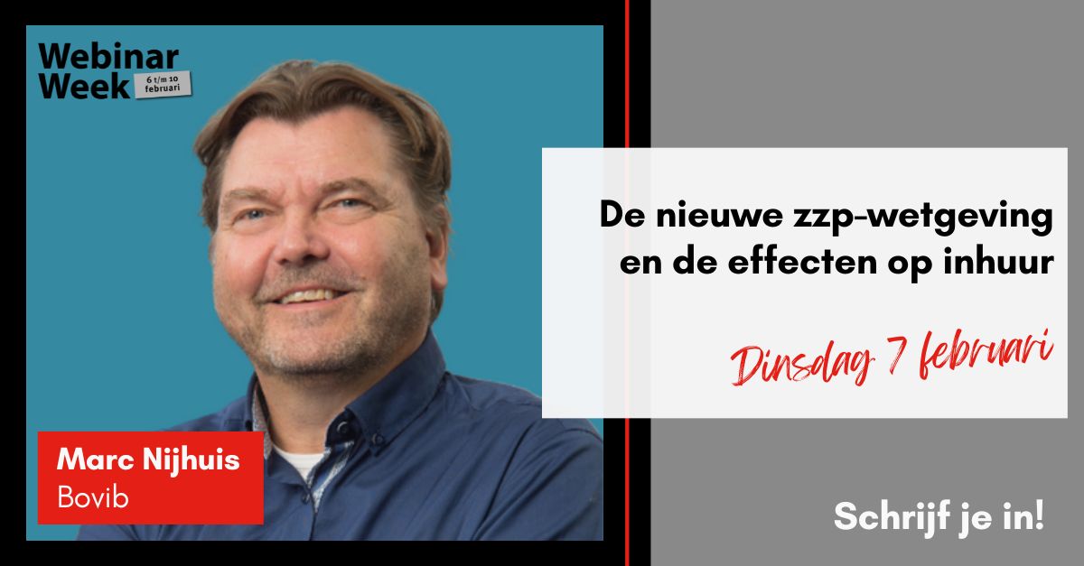 Mis het niet! Morgen praat Bovib je bij over de nieuwe zzp-regels en de invloed op inhuur tijdens de <a href="/werfen/">Werf&</a> en @zipconomy Webinar Week. Schrijf je nu in! werf-en.nl/events/webinar…