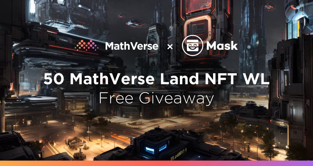 Mask Network (mask.io) (@realmasknetwork) on Twitter photo 🎁 50 MathVerse Land NFT WLs Free giveaways!
To enter:
1⃣️Follow <a href="/realMaskNetwork/">Mask Network (mask.io)</a> & <a href="/MathWallet/">MathWallet</a>
2⃣️RT & @ 3 friends
3⃣️Complete:
launchpad.collectify.app/#/participate?…
💪Powered by <a href="/Collectify_app/">Collectify</a>
#NFT #Giveaway #MathVerse 🎁 50 MathVerse Land NFT WLs Free giveaways!
To enter:
1⃣️Follow <a href="/realMaskNetwork/">Mask Network (mask.io)</a> & <a href="/MathWallet/">MathWallet</a>
2⃣️RT & @ 3 friends
3⃣️Complete:
launchpad.collectify.app/#/participate?…
💪Powered by <a href="/Collectify_app/">Collectify</a>
#NFT #Giveaway #MathVerse