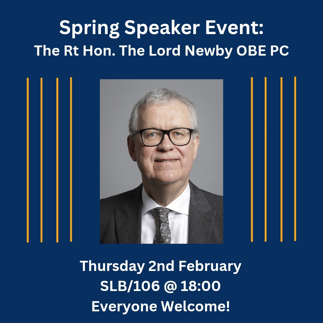 Our speakers event with Lord Newby is today! Member or not, feel free to turn up to ask some questions