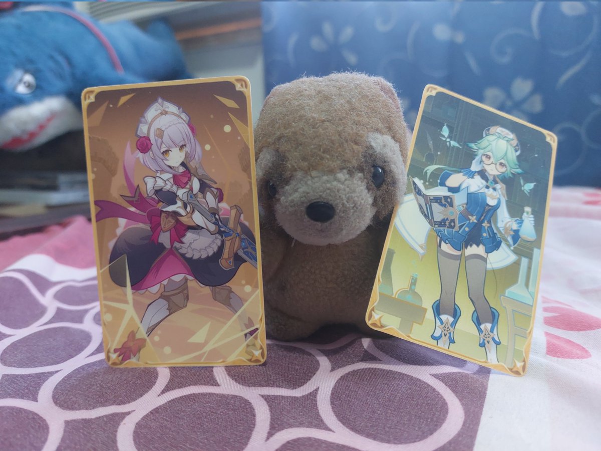 ItsaPaulThing's tweet photo. I really like that batch of Genius Invokation cards I got from @SmileySkyPH before, so I ordered a couple more! This time for my main Noelle! (And Sucrose coz, well, why not? She cute.😗)

#ThankYouSmileySky again for taking the time to make my orders. 😄 (And the extra goodies!) https://t.co/wuVESnrVnM