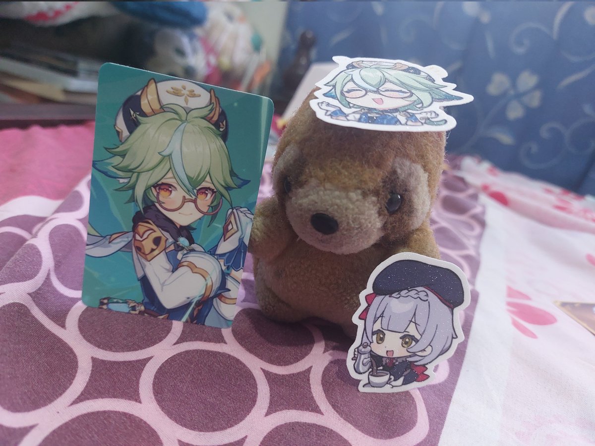 ItsaPaulThing's tweet photo. I really like that batch of Genius Invokation cards I got from @SmileySkyPH before, so I ordered a couple more! This time for my main Noelle! (And Sucrose coz, well, why not? She cute.😗)

#ThankYouSmileySky again for taking the time to make my orders. 😄 (And the extra goodies!) https://t.co/wuVESnrVnM