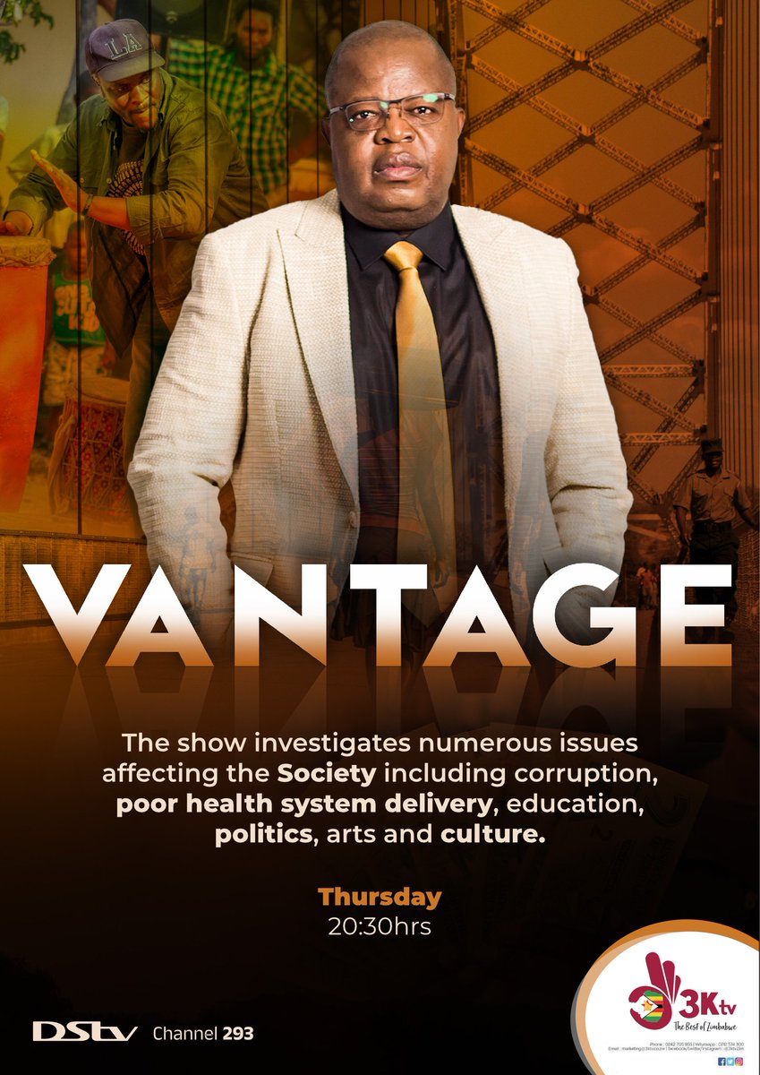 3KtvZim's tweet image. Introducing the #AwardWinning TV Show #Vantage. Remember to watch #Vantage this Thursday at 2030 Hours.

#DStv293 #TheBestOfZimbabwe