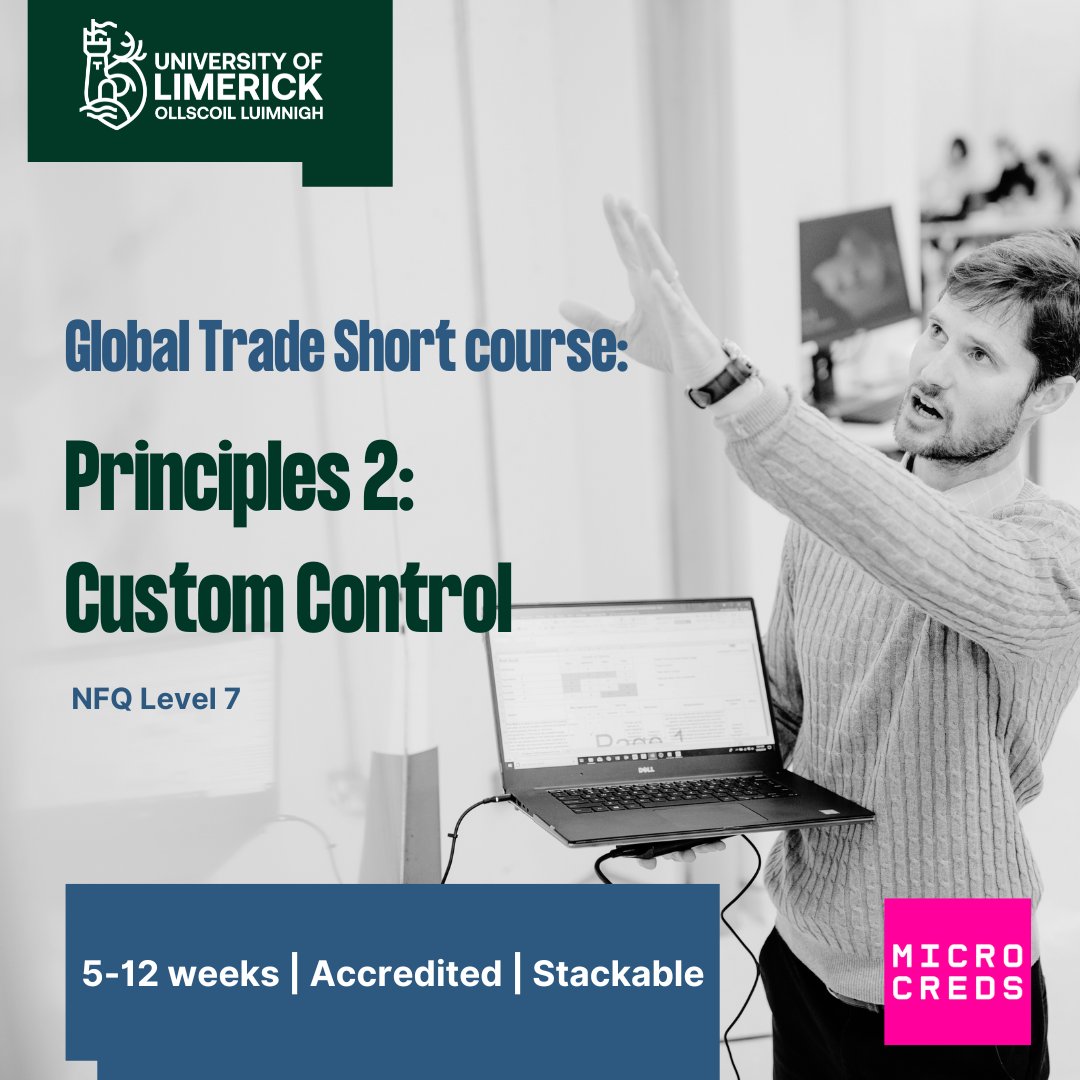 Don't miss this opportunity to upskill in #GlobalTrade. Applications are closing tomorrow 3rd February. Contact Carol Ryan for any queries. For more info about this short course click here hubs.la/Q01zYyZY0