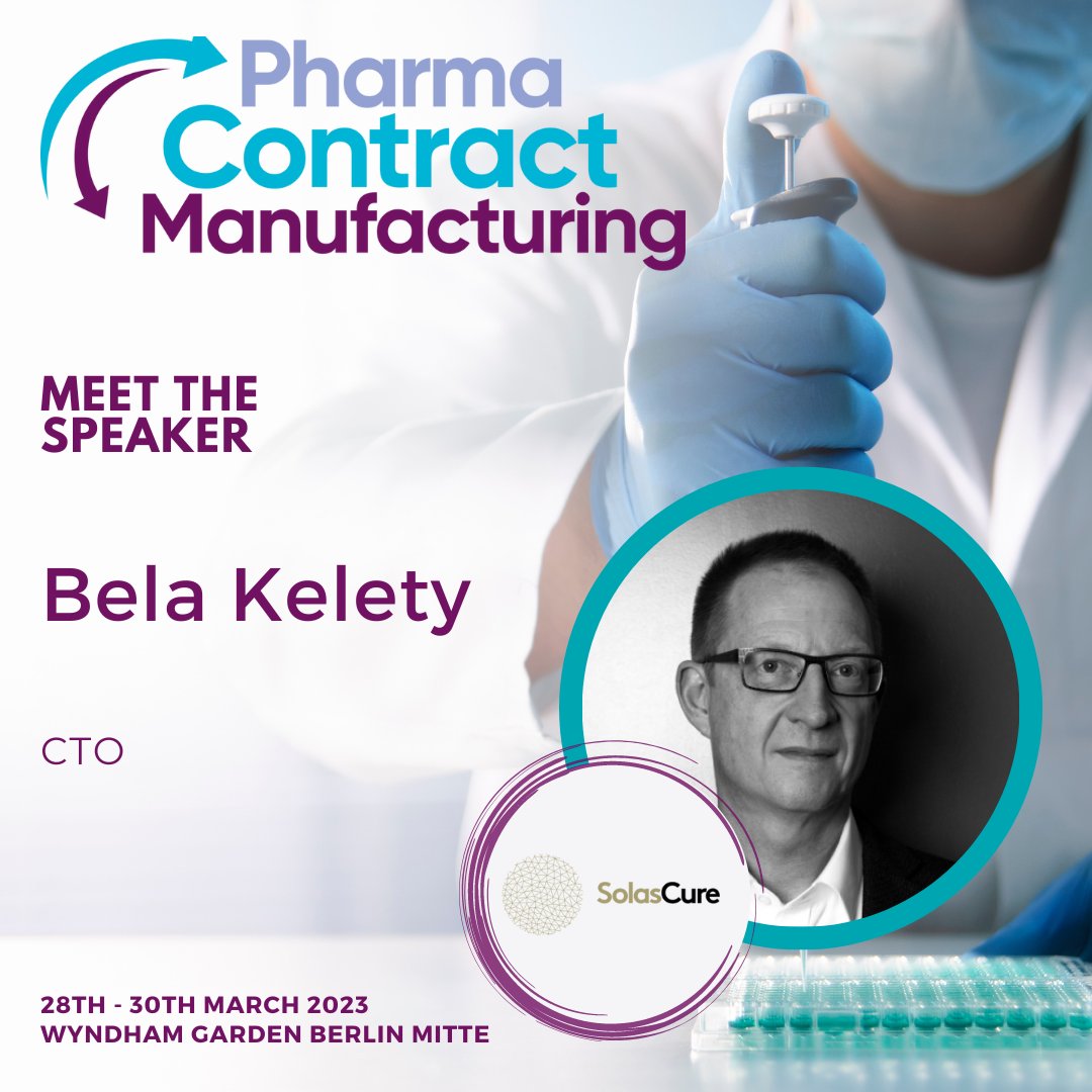 SolasCure is delighted to announce that CTO Dr Bela Kelety will be speaking at this year’s Pharma Contract Manufacturing conference in Berlin from 28th -30th March, sharing insights on the importance of scaling up for start-ups.

<a href="/PharmaIQ/">Pharmaceutical News</a> 
#pharmaevents #PCM2023 #biotech