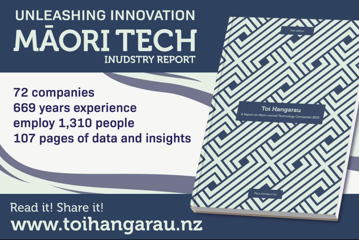 barns102's tweet photo. So proud to be part of #teampaua, to realease Toi Hangarau 2023. It’s a privilege to share &amp; showcase the amazing talent &amp; innovation that Māori have to offer the Industry, Aotearoa and World. 
#maori #toihangarau #business 
Read the it here: https://t.co/YrgnIrQQWf https://t.co/xFz0FONBhO