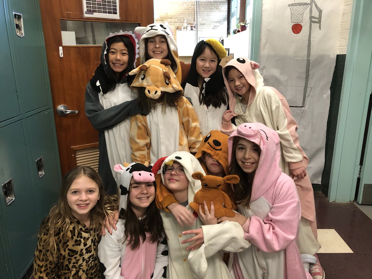 Pajama day here at Welsh Valley, and an entire farm showed up! #spiritweek